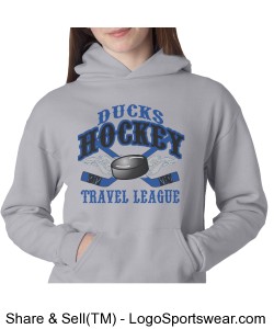 Ducks Hockey Youth Hoodie Design Zoom